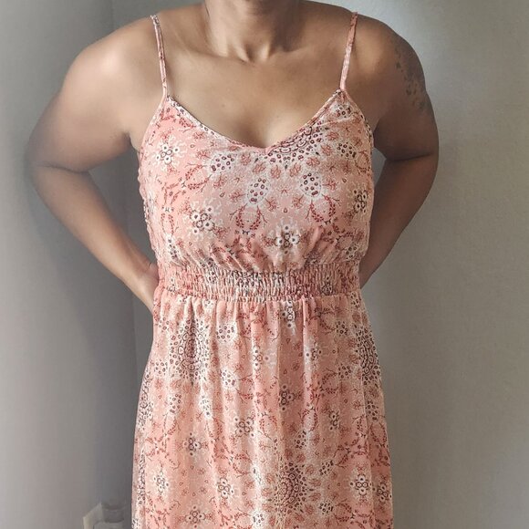 Brown Printed Summer Dress - Picture 9 of 10